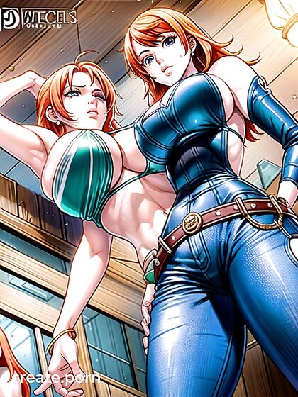 Two People Enjoy Intense hentai Action with Light Brown Skin in Vibrant Manga Colors