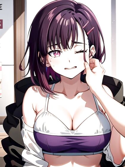 Shizuka from ZOM100 Gets Her Cheeks Pinched in Seductive Hentai Action