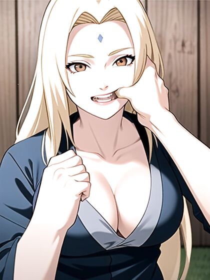 Tsunade from Naruto Sucks HerThumb in Intense Close-Up Hentai Scene