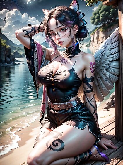 Messy-Haired Beauty Gets Wild at the Lake in Seductive Hentai Action