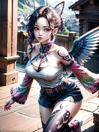 18-Year-Old Blue-Haired Babe Gets Inked in Intense Hentai Action
