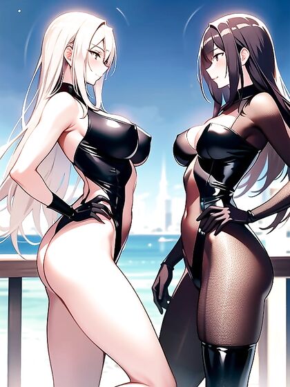 Scathach from Fate/Grand Order Seduces in Form-Fitting Clothes on the Rooftop