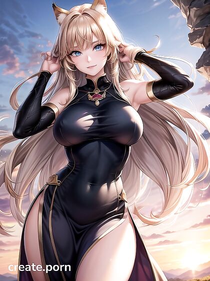 Seductive Blue-Skinned Beauty With Mesmerizing Blue Eyes Stares at You in hentai AI Action