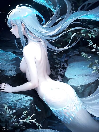 Mermaid's Seductive Waist Revealed in Steamy Underwater Hentai Scenes