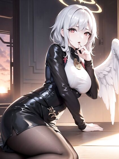 Lying Down Together: Angel's Intimate Moment in Hentai Bliss