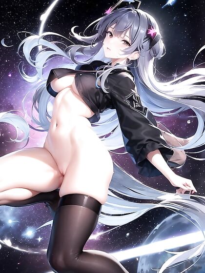 Space Siren Floats Seductively in the Glow of a Supernova's Embrace Hentai AIPorn