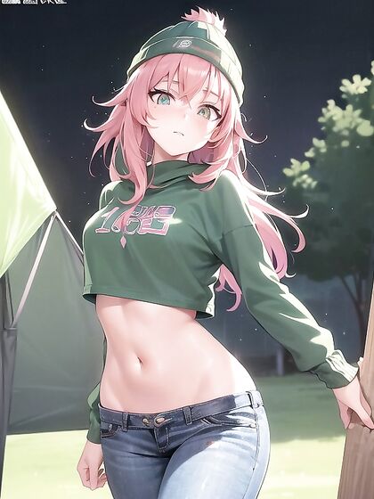 Oversized Hoodie and Beanie Outfit in Seductive Hentai Scenes