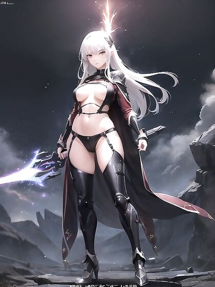 Glowing Weapon Wields Pleasure on a Mystical Battlefield in Full-Body Hentai Action