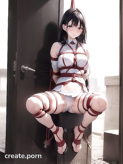 Skinny Student Girl 18+ Shows Off Feet in Socks Before Shibari hentai Action