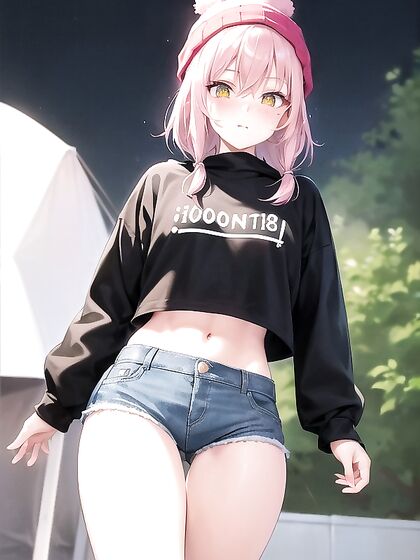 Casually Dressed in Green and Beanies for Naughty Hentai Fun
