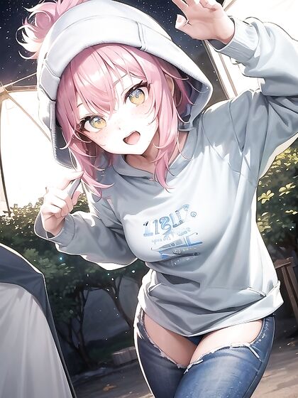 Beanie Wears a Casual Outfit for Steamy Tent hentai Sessions