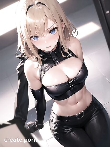 Black Ops Outfit, White Skirt, Stockings, Blue Eyes – Seductive hentai Action