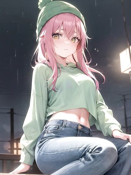 Wearing Stockings and an Oversized Hoodie for Steamy 18+ Hentai Action