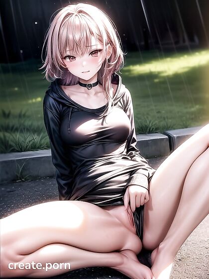 Naked Girl 18+ in Earrings and Leggings Enjoying Steamy Hentai Pleasure