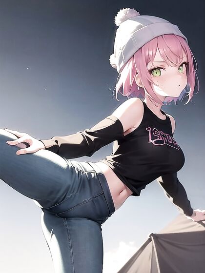 Freckled Beauty with Glowing Eyes Seduces in Stockings for Steamy Hentai Action