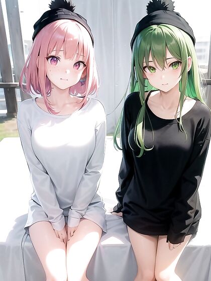 Raining hentai fun with small ass in stockings