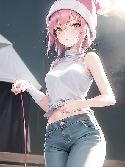 Freckled Beauty Gets Wild in Jeans Under the Tent for Steamy Hentai Fun