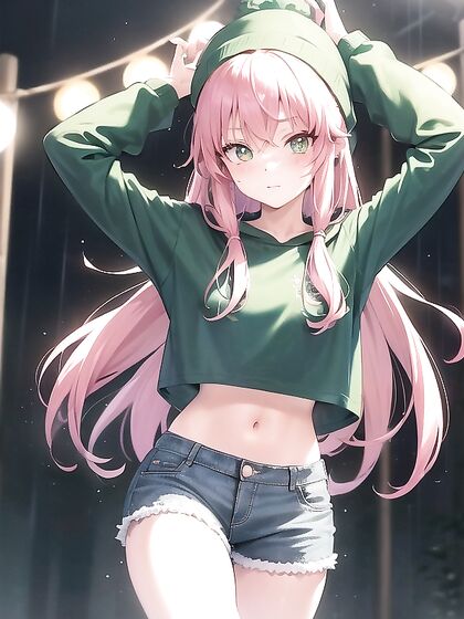 Beanie in 90s Style Green Outfit Gets Wild in Steamy hentai Scenes