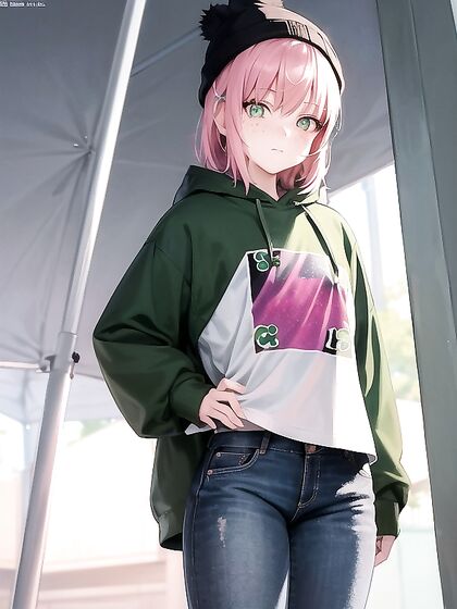 Retro 90s Jeans and Rainy Day hentai Action