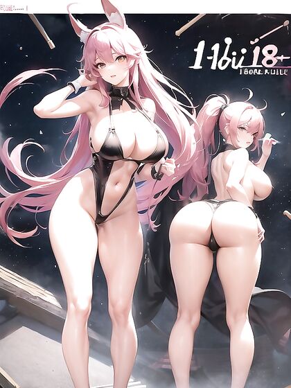 Miko's Massive Boobs and Pink Hair in Seductive Hentai Action