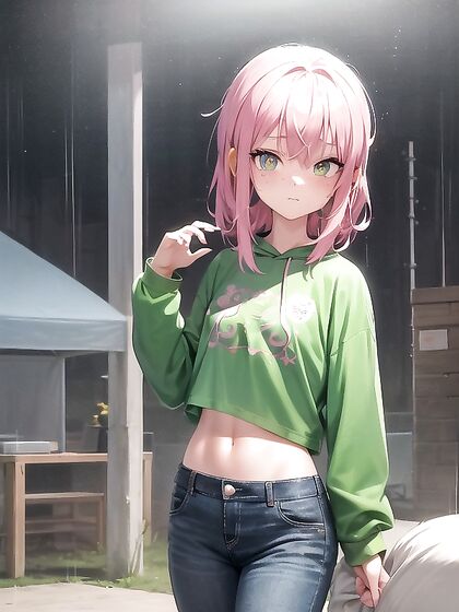 Freckled Cutie with a Tiny 18+ Ass Shines Bright in Nighttime Hentai Action