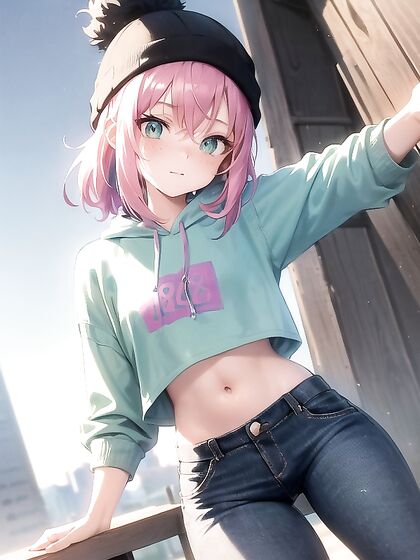 Embarrassed Girl 18+ with Extra Freckles Wears Beanies for Kinky Hentai Fun