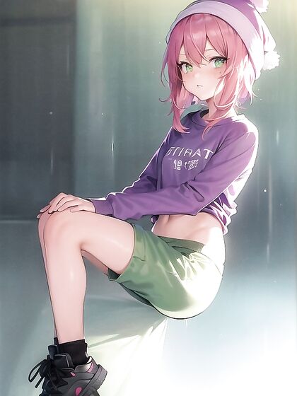 Small Breasts in an Oversized Hoodie: A Sexy Hentai Fantasy