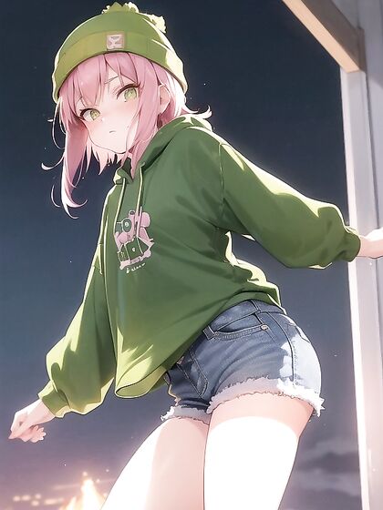 Casual Pale-Skinned Beauty in Soft SFW Hentai Pleasure