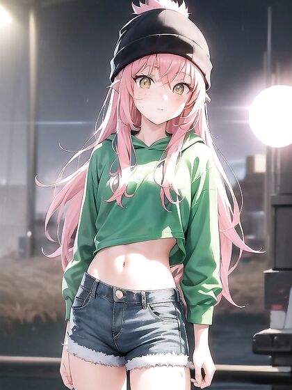 Seductive Green-Eyed Girl 18+ Gets Intimate Under the Tent in SFW Hentai Action