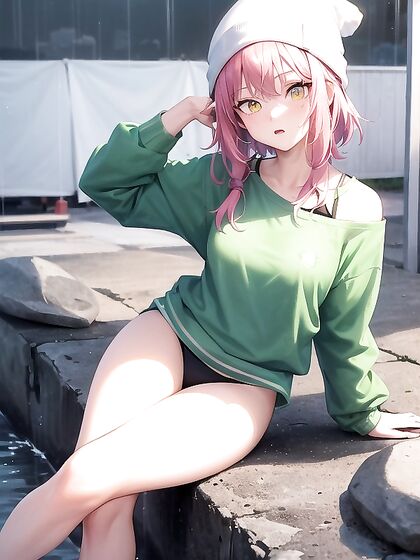 90s Fitness Babe in Vibrant Green Outfit Nails It in Hot Hentai Action