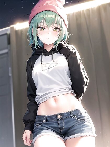 Glowing-Eyed Cutie with Small Breasts Shines in Casual hentai Scenes