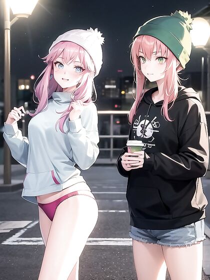 Glowing-Eyed Beauty in 90s Style Pale-Skinned hentai Action