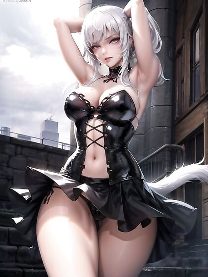 Small Breasted Black-Haired Vampiress Seduces in Erotic Hentai Action