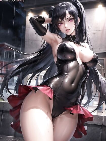 Cute Pigtails and Arms Raised for Explosive Hentai Cumshots
