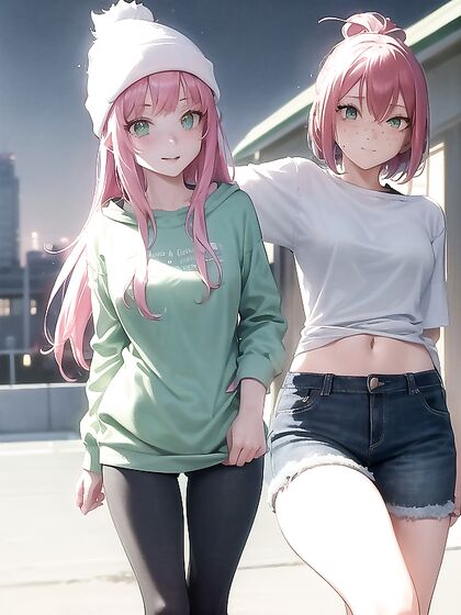 Pale-Skinned Chick with Small Breasts Wears XL Hoodie for Sexy Hentai Fun
