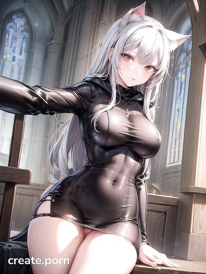Horny Cat Girl 18+ Sits Down for Steamy Hentai Action