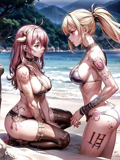 Horny Crawl in Seductive Bikini for Steamy Hentai Action