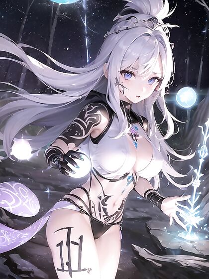 Sorceress Seduction at Night: Front-On Fantasy Hentai Action