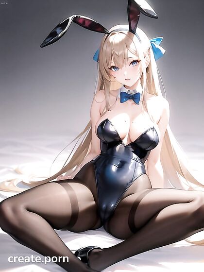 Girl 18+ with Flower and Fake Animal Ears Rips Her Clothes Off in Hentai Ecstasy