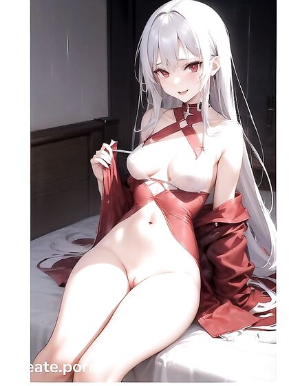 Cute Girl 18+ with Natural Breasts Enjoying Intense Hentai Pleasure