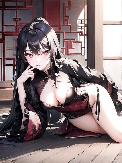 Evil Femdom Queen in Regal Chinese Attire Dominates in Seductive Hentai