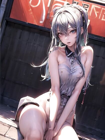 Ultra-Detailed Bathroom Waist Shot in Seductive Hentai Action