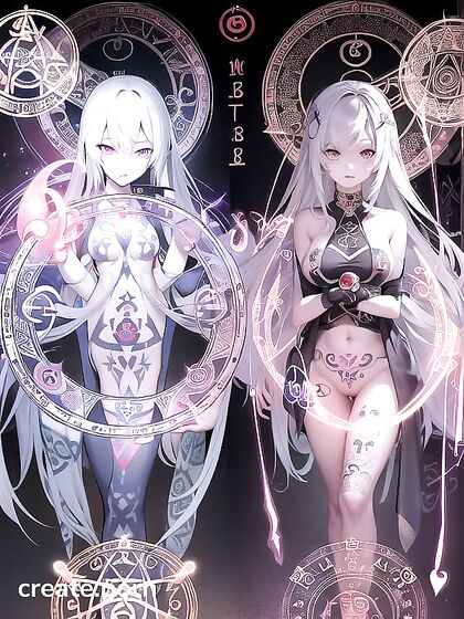 Blue-Skinned Beauty with Flawless Features in Hypnotic Hentai Scenes