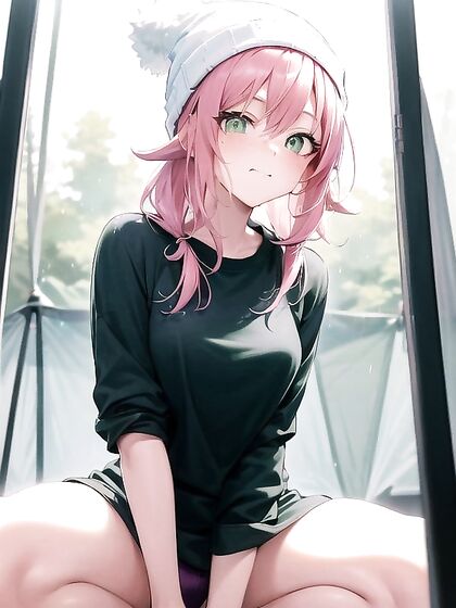 Teen 18+ with Small Ass and Cute Bobcut Exploring Erotic Hentai Fantasies