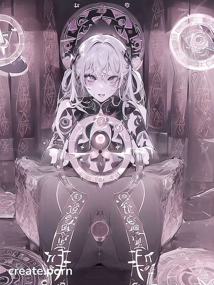 Mind-Melting orgasms with Perfect Face and Enchanting Magic Circle Tattoo in Solo Hentai Bliss