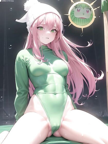 Freckled Beauty in Green Outfit Takes On Intense Hentai Action