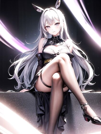 Kaguya Luna's Ultra-Detailed Legs Crossed in Seductive Hentai Action