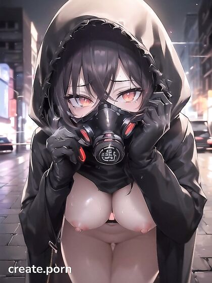 Cyberpunk Night Walk: Black-Coated Beauty Seduces You in the Neon Cityscape