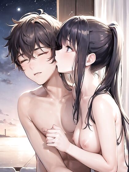 Brother and Sister Share Intense Kisses in Passionate Hentai Scene
