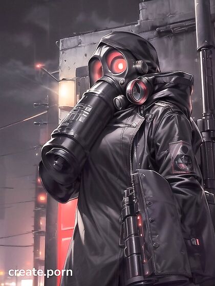 Muscular Man Wields Massive Revolver in Nighttime Cyberpunk City Hentai Adventure